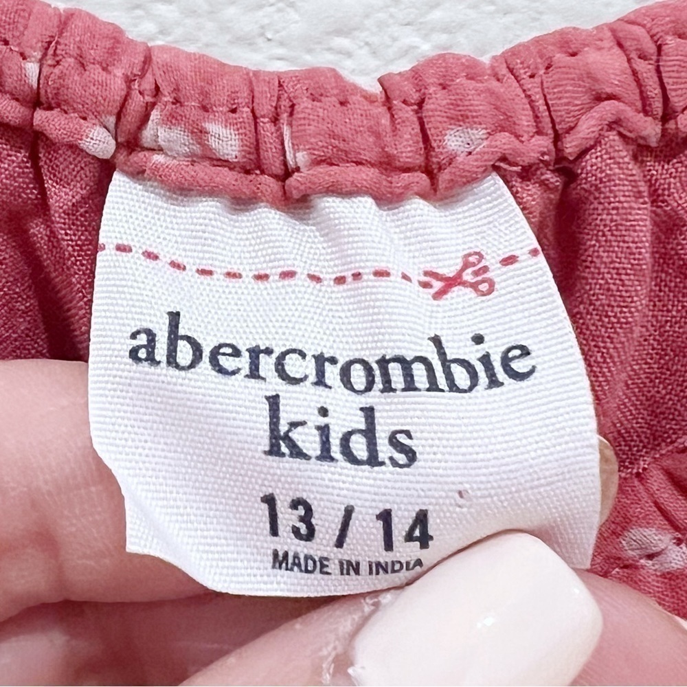 ABERCROMBIE Kids Pleated Pink and White Poka Dot Dress - Picture 9 of 11